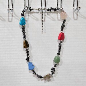 Stone hemitite Necklace Various Stones 18 in